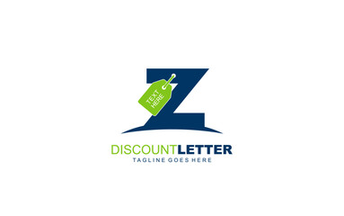 Z logo discount for construction company. letter template vector illustration for your brand.