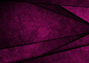 Dark purple abstract grunge corporate material background. Vector design