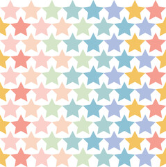 Colorful stars vector pattern background