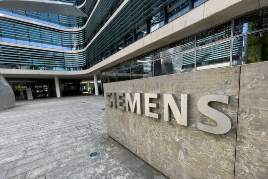 Siemens sign in Munich, Germany