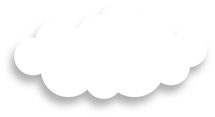 White Cloud with Shadow Design Element
