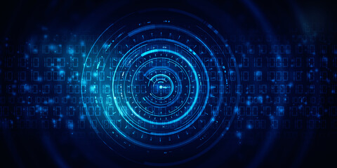 2d illustration Abstract futuristic electronic circuit technology background
