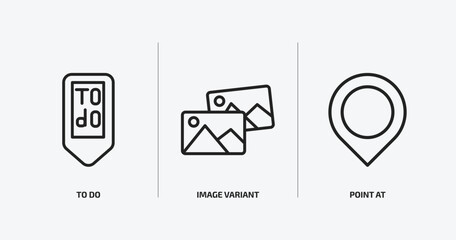 Obraz premium user interface outline icons set. user interface icons such as to do, image variant, point at vector. can be used web and mobile.
