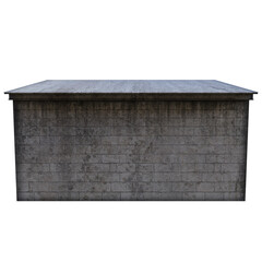 3d rendering gray brick wall isolated