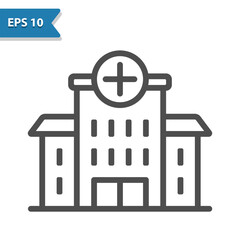 Hospital Icon. Hospital Building, Clinic