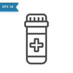 Pill Bottle Icon. Pills, Medication, Drugs