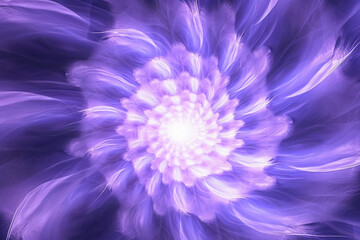 Fototapeta na wymiar Lazer light fractals, purple and white. AI generative