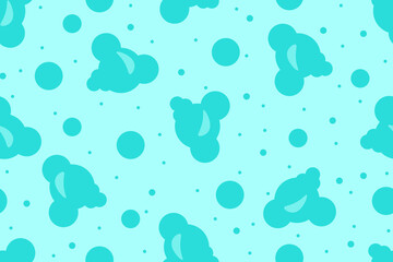 Abstract monochrome Bubbles Background. Water backdrop. Seamless pattern with Bubble. Wallpaper and textile print. Vector illustration.