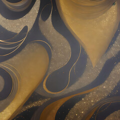 Obraz premium Glitter gold with dark background with a pattern created with Generative AI Technology