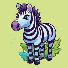 Zebra illustration vector Funny Vector Illustration eps 10