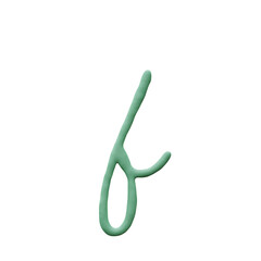 Plasticine or Play-doh 3D Alphabet PNG Lettering