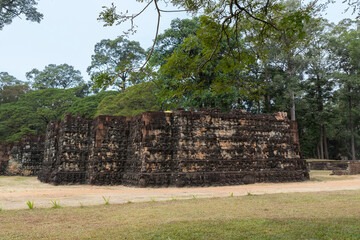 Terrace of the Leper King in Angkor Wat Temple, Siem Reap, Cambodia