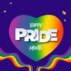 Pride Month Pride Day Design. Pride Day Social Media post Design template
