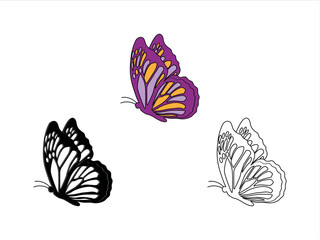 Butterfly Clipart SVG | Butterfly Stencil Svg | Butterflies Svg | Monarch Butterfly Svg | Butterfly Clipart