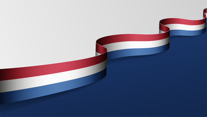 Netherlands ribbon flag background.