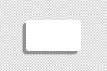 white business card isolated mockup on transparent background.