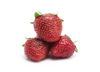 Strawberries isolated on white background