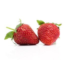 Strawberries isolated on white background