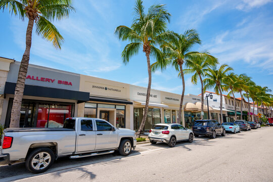 Luxury retail stores on Worth Avenue Palm Beach FL