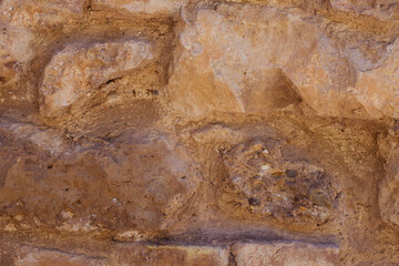 Textura muro de rocas, fondo piedra caliza, muralla antigua