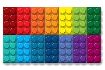 Building brick block toys with different colors