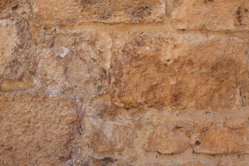 Textura muro antiguo de rocas, fondo piedra caliza 