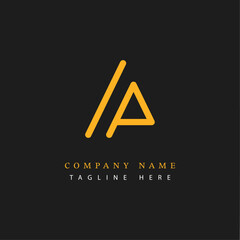 Letter AP logotype Monoline style, simple and elegant AP logo - Vector
