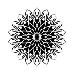 mandala illustration of a snowflake