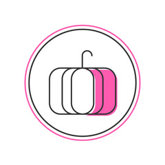 Filled outline Pumpkin icon isolated on white background. Happy Halloween party. Vector