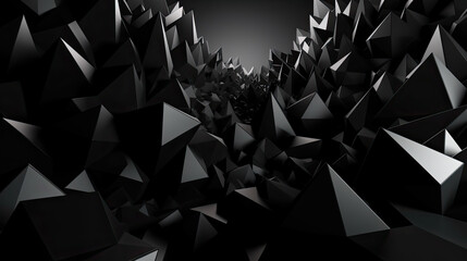 Abstrakter 3D-Hintergrund im Stil von Akustikschaum in schwarz (Generative AI)