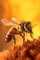Bee in vibrant colors. Generative AI