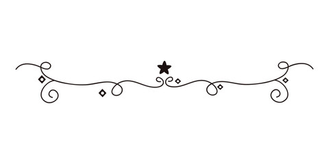 Flourished ornament dividers. Ink flourish and arrow decorations dividers. Vintage divider element. Black thin-line ornate design element collection for wedding invitations, Borders, etc.