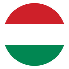Hungary flag in circle. Flag of Hungary in round circle