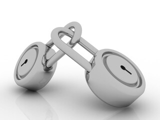 3d illustration Safety concept: Closed Padlock on digital background
