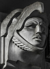 statue of a aztec warrior