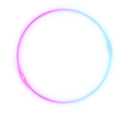Blue and purple circle neon light.