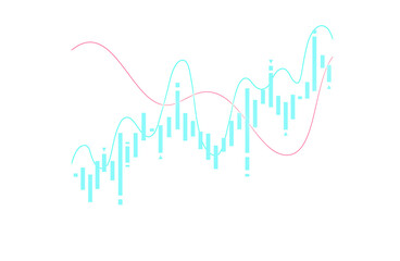 Blue trading world chart schedule. High quality illustration on transparent background