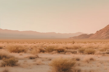 Minimalist desert scene