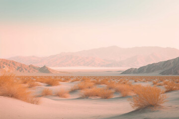 Minimalist desert scene