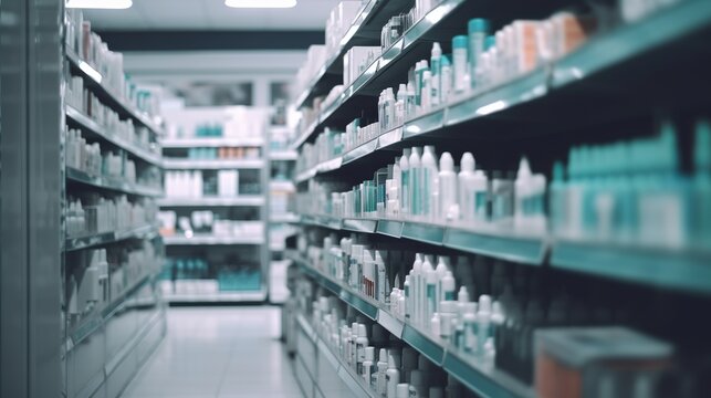 Drugstore background defocus blurred