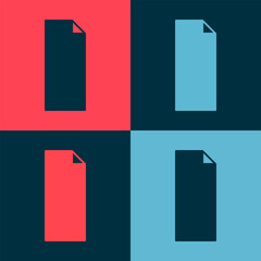 Pop art Grip tape on a skateboard icon isolated on color background. Vector