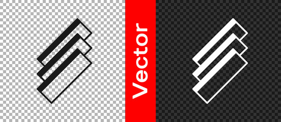 Black Cigarette rolling papers pack icon isolated on transparent background. Vector