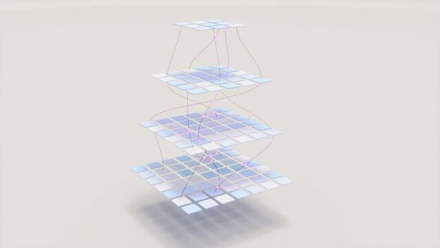 Data base ai deep learning graph vr connection electronic neurons 4k