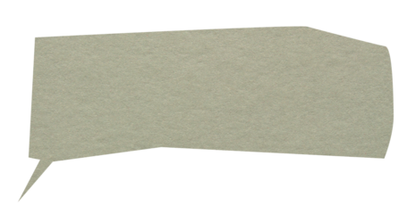 Paper speech bubble on transparent background. Chat bubble png