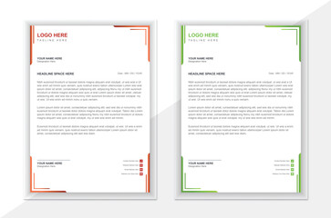 Attractive and abstract letterhead design in two colors.