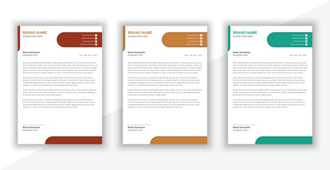 Stylish corporate letterhead layout. Professional and elegant letterhead vector template.