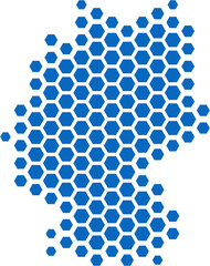 hexagon shape of germany map.