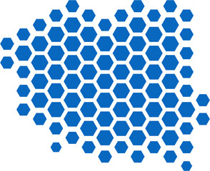 hexagon shape of poland map.