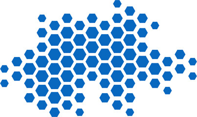 hexagon shape of switzerland map.