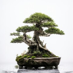 a bonsai, a miniature tree